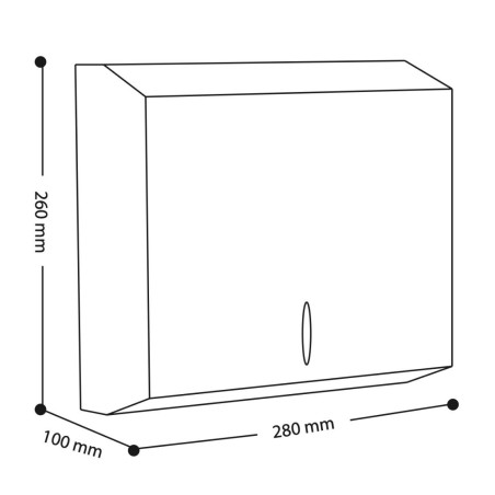 Distributeur de serviettes en papier en acier inoxydable poli 400 feuilles avec clé - Acier | Tecom