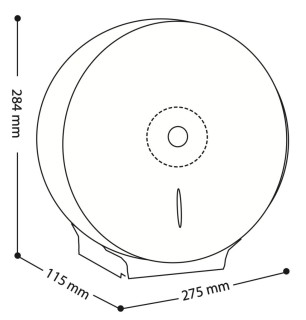 Distributeur de papier hygiénique en acier inoxydable poli 275×284 mm avec clé - Steel | Tecom