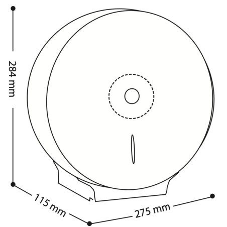 Distributeur de papier hygiénique en acier inoxydable poli 275×284 mm avec clé - Steel | Tecom
