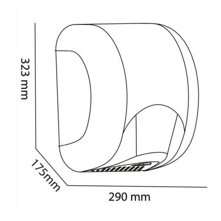 Sèche-mains électrique sensor 1300 W blanc 323×290×175 mm - Strong | Tecom