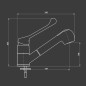 Mitigeur d'évier levier clinique douche extractible 2 jets - Timeless | Tecom Mitigeur d'évier levier clinique douche extractible 2 jets - Timeless | Tecom