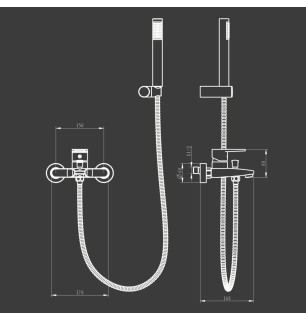 Mélangeur bain-douche duplex Ø40 mm - Le Mans | Tecom