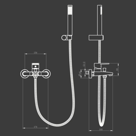 Mélangeur bain-douche duplex Ø40 mm - Le Mans | Tecom