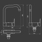Mitigeur évier sous plan orientable Ø40 mm - Le Mans | Tecom Mitigeur évier sous plan orientable Ø40 mm - Le Mans | Tecom