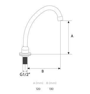 Bec pivotant standard 120 × 130 mm | Tecom