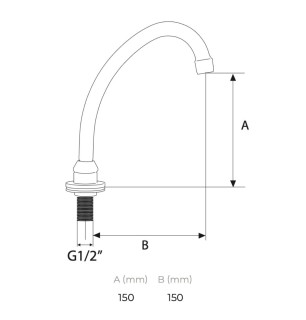 Bec pivotant standard 150 × 150 mm | Tecom