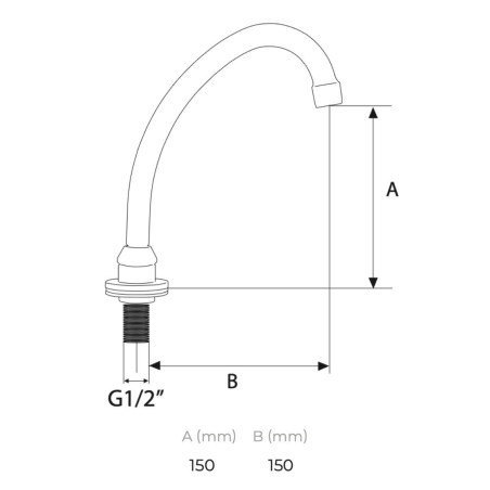 Bec pivotant standard 150 × 150 mm | Tecom