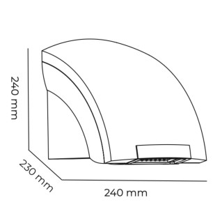 Sèche-mains électrique sensor blanc 1800 W - Rocket | Tecom