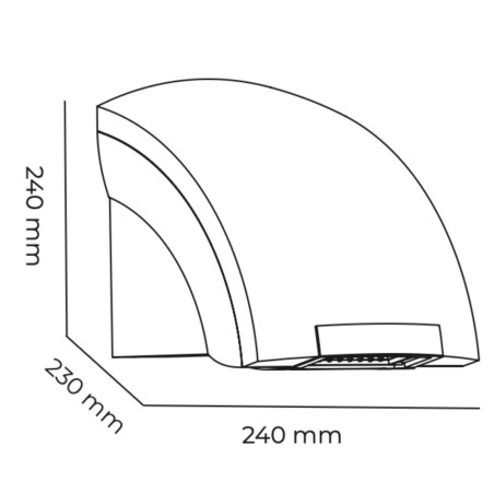 Sèche-mains électrique sensor blanc 1800 W - Rocket | Tecom