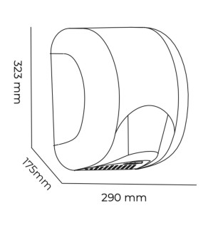 Sèche-mains électrique sensor 1300 W - Strong | Tecom