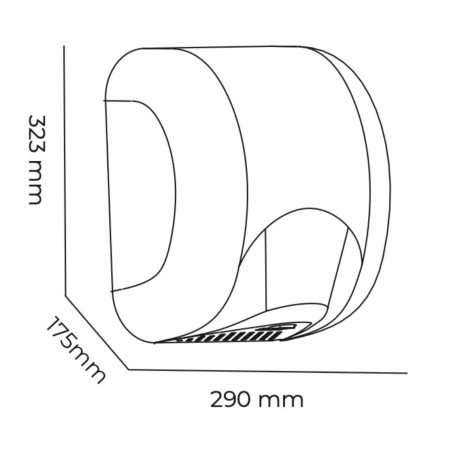 Sèche-mains électrique sensor 1300 W - Strong | Tecom