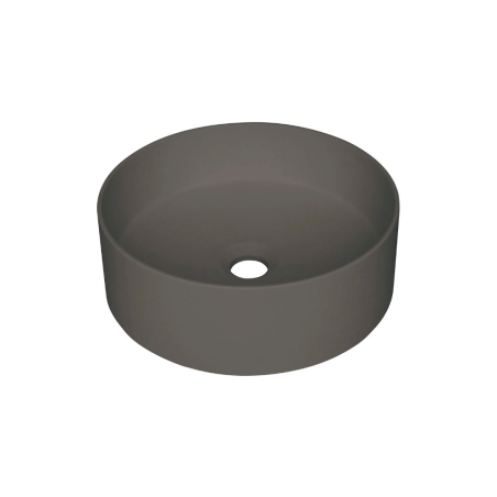 Lavabo rond en granit Ø36 cm avec plan anthracite métallisé - Delia