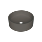 Lavabo rond en granit avec plan de travail Ø36 cm anthracite métallisé - Delia Lavabo rond en granit avec plan de travail Ø36 cm anthracite métallisé - Delia
