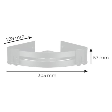 Coin douche en aluminium noir mat - Giada | Tecom
