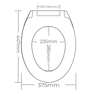 Abattant WC universel charnières en acier blanc | Tecom
