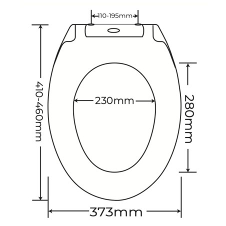 Siège de WC universel à fermeture souple | Tecom