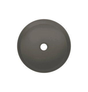 Lavabo rond en granit avec plan de travail Ø36 cm anthracite métallisé - Delia