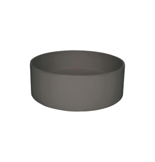 Lavabo rond en granit Ø36 cm avec plan anthracite métallisé - Delia