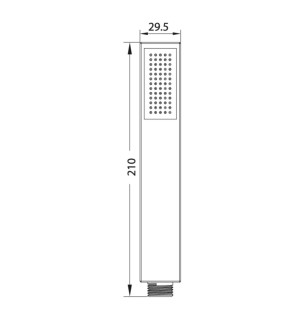 Douche Tetris en ABS noir mat | Tecom
