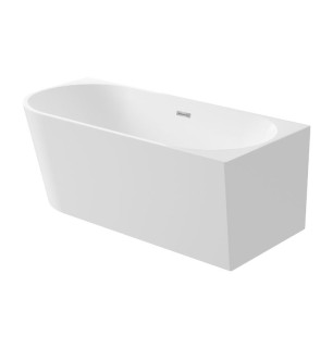 Baignoire acrylique 150 cm droite avec siphon click-clack - Delia