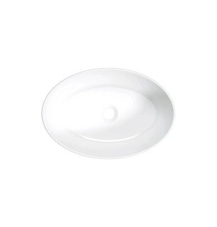 Lavabo ovale à poser en céramique blanche 455 mm - Montain