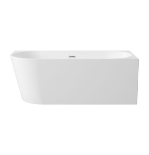 Baignoire acrylique 140 cm droite avec siphon - Delia