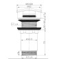 Vidange haute carrée click clack sans trop-plein 1"1/4 | Tecom Vidange haute carrée click clack sans trop-plein 1"1/4 | Tecom