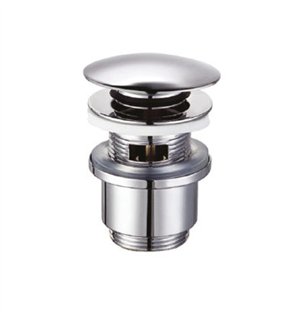 Vidange basse ronde click clack pour céramique - Vidange de lavabo