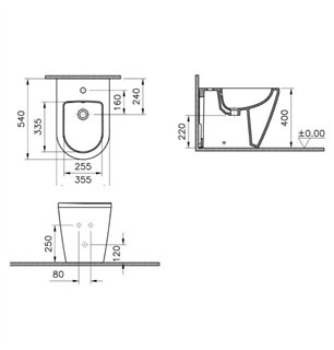 Bidet céramique mural blanc - Integra Round | Vitra