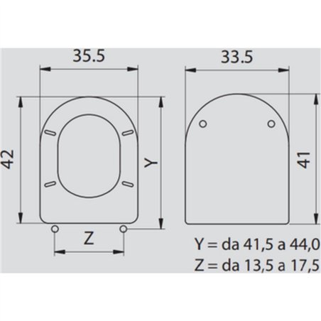 Abattant de WC en thermodurcissable blanc avec fixation basse - Compact | RAK Ceramics