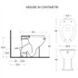 Kit de salle de bains pour handicapés avec lavabo, bidet et WC en céramique avec siège inclus Kit de salle de bains pour handicapés avec lavabo, bidet et WC en céramique avec siège inclus