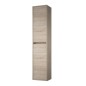 Colonne de salle de bain suspendue 140x30 cm avec 4 étagères en verre coloris chêne clair Caledonia - Soria Colonne de salle de bain suspendue 140x30 cm avec 4 étagères en verre coloris chêne clair Caledonia - Soria