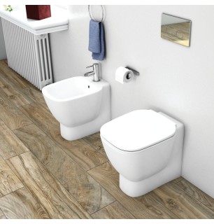 Paire de robinets sanitaires encastrés One - RAK Ceramics, céramique blanche Alpin