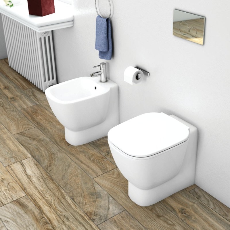 Paire de sanitaires encastrés en céramique blanc alpin - One | RAK Ceramics Paire de sanitaires encastrés en céramique blanc alpin - One | RAK Ceramics