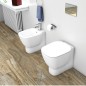 Paire de sanitaires en céramique encastrés dans le mur, de couleur blanche alpine, avec siège - Un - RAK Ceramics Paire de sanitaires en céramique encastrés dans le mur, de couleur blanche alpine, avec siège - Un - RAK Ceramics
