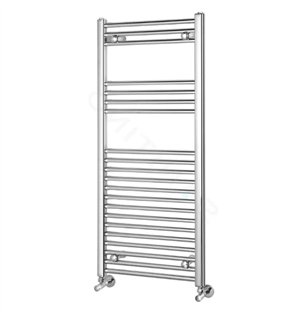 Radiateur sèche-serviettes de salle de bains 112x50 cm chromé avec raccords standard - Aly