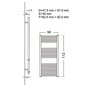 Radiateur sèche-serviettes de salle de bains 112x50 cm chromé avec raccords standard - Aly Radiateur sèche-serviettes de salle de bains 112x50 cm chromé avec raccords standard - Aly