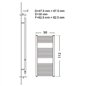 Radiateur sèche-serviettes de salle de bains blanc 112x50 cm avec connexions standard - Opy Radiateur sèche-serviettes de salle de bains blanc 112x50 cm avec connexions standard - Opy