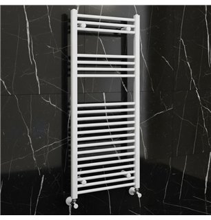 Radiateur sèche-serviettes blanc 120x50 cm avec connexions standard - Opy