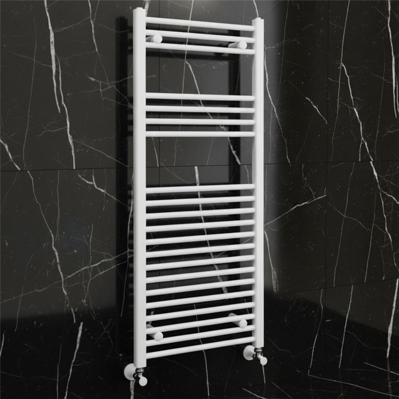 Radiateur sèche-serviettes de salle de bains blanc 112x50 cm avec connexions standard - Opy Radiateur sèche-serviettes de salle de bains blanc 112x50 cm avec connexions standard - Opy