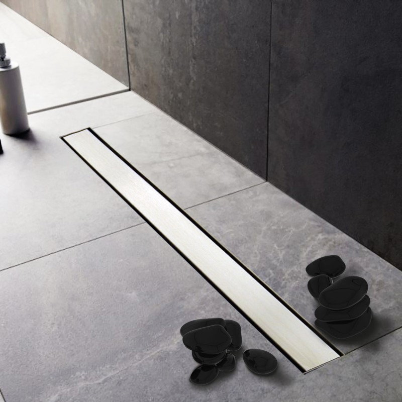 Caniveau de douche en acier inoxydable poli 70 cm avec siphon inspectable - Inox Style Smart Caniveau de douche en acier inoxydable poli 70 cm avec siphon inspectable - Inox Style Smart