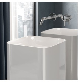 Lavabo carré 36xH90 cm blanc - Petit | RAK Ceramics