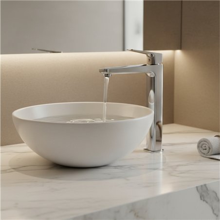 Mélangeur lavabo haut en laiton avec finition chromée - Vetox