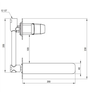 Mitigeur monocommande encastré de lavabo finition titane - Vetox