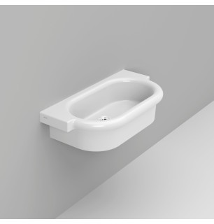 Lavabo en caniveau 90x45 blanc pour collectivités - Kenia Dolomite