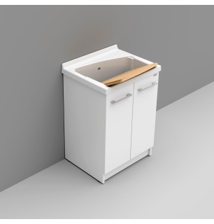 Lavabo en céramique 61x50 cm avec trou pour mitigeur - Revine | Dolomite