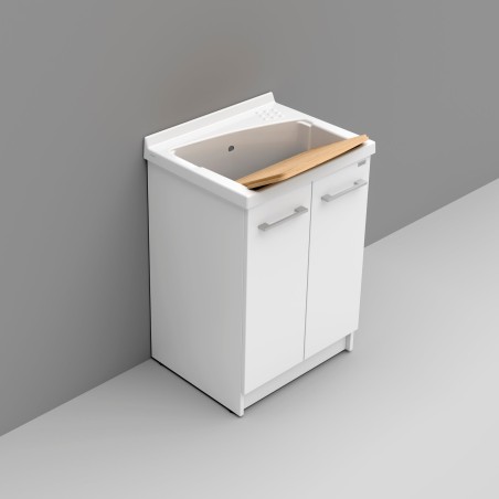 Lavabo en céramique 61x50 cm avec trou pour mitigeur - Revine | Dolomite