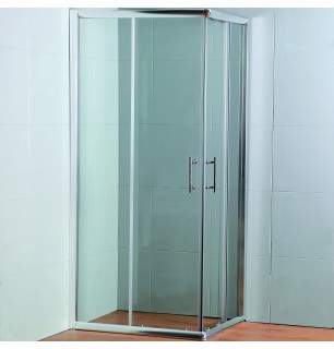 Cabine de douche d'angle avec portes coulissantes