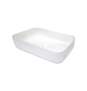 Lavabo rectangulaire à poser en céramique blanc 505 mm - Giasyn