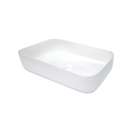 Lavabo rectangulaire à poser en céramique blanc 505 mm - Giasyn
